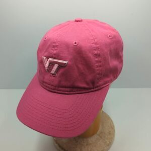 Champion Virginia Tech Pink Adjustable Hat Cap 100% Cotton